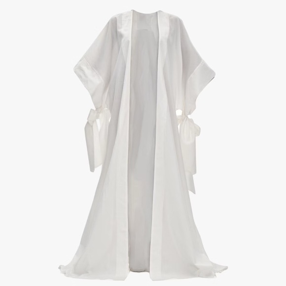 ANDREA IYAMAH Gamba Maxi Tie-Waist Robe One Size | OS Ivory - Picture 10 of 11